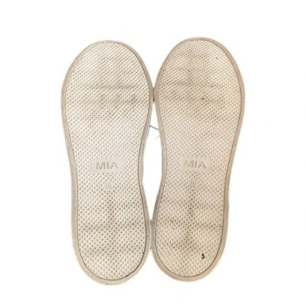 MIA Alta White‎ Leopard Print Chic Fashion Sneakers Womens 8.5M Low Top Lace Up